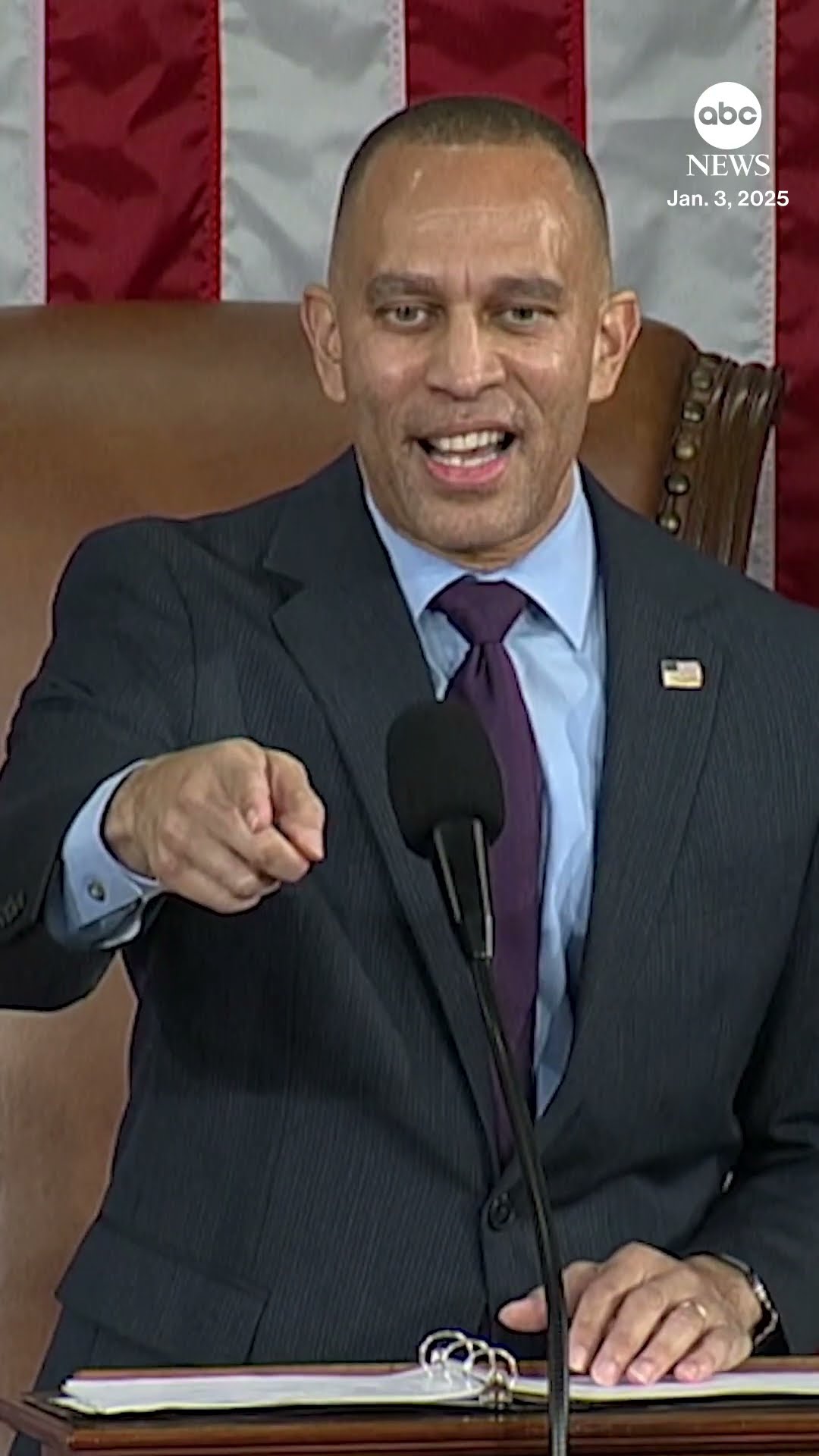 Hakeem Jeffries addresses the 119th Congress following speaker vote