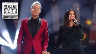 Video thumbnail of "Sanremo 2018 - Il magico duetto di Claudio Baglioni e Laura Pausini"