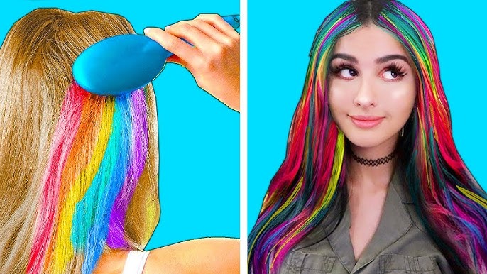 Fruity Pebbles-Inspired Neon Hair 