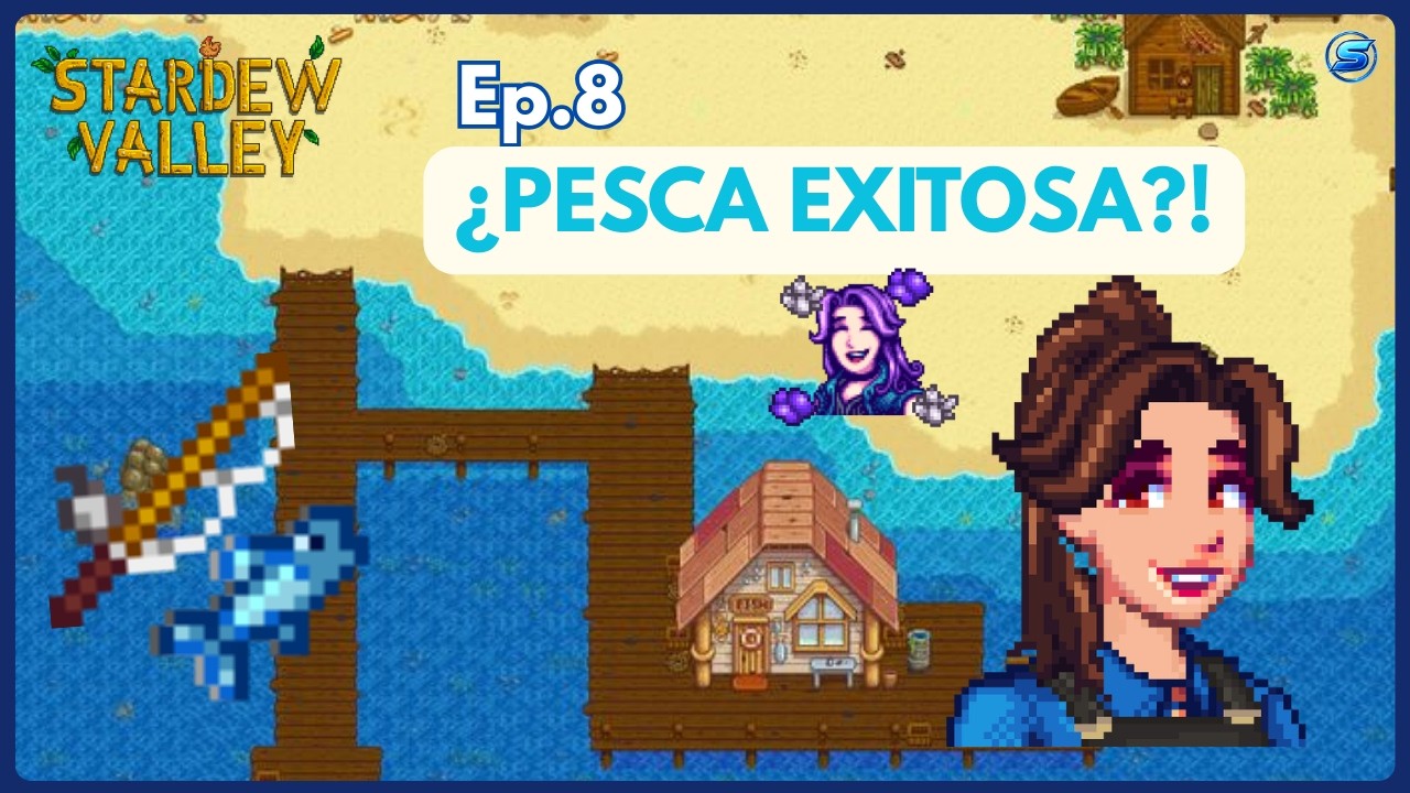 ¡Lo estamos logrando! 🎣 Día de pesca y granjita | Stardew Valley |Episodio 8