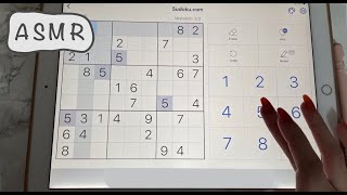 ASMR - Let's solve a few more SUDOKU puzzles in the iPad - Whispering screenshot 4