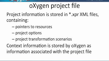 Webinar: Working with oXygen projects