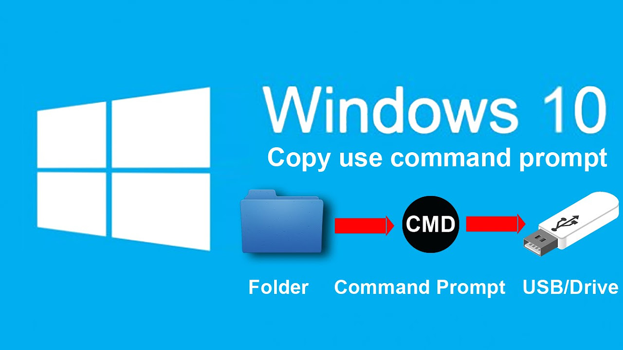 คำสั่ง cmd copy folder  Update 2022  How to copy large file to USB/Drive use command prompt in Windows 10/8/7