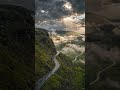 🌧️ Epic Mountain Road Through the Clouds ☁️ | Cinematic Drone View #shorts
