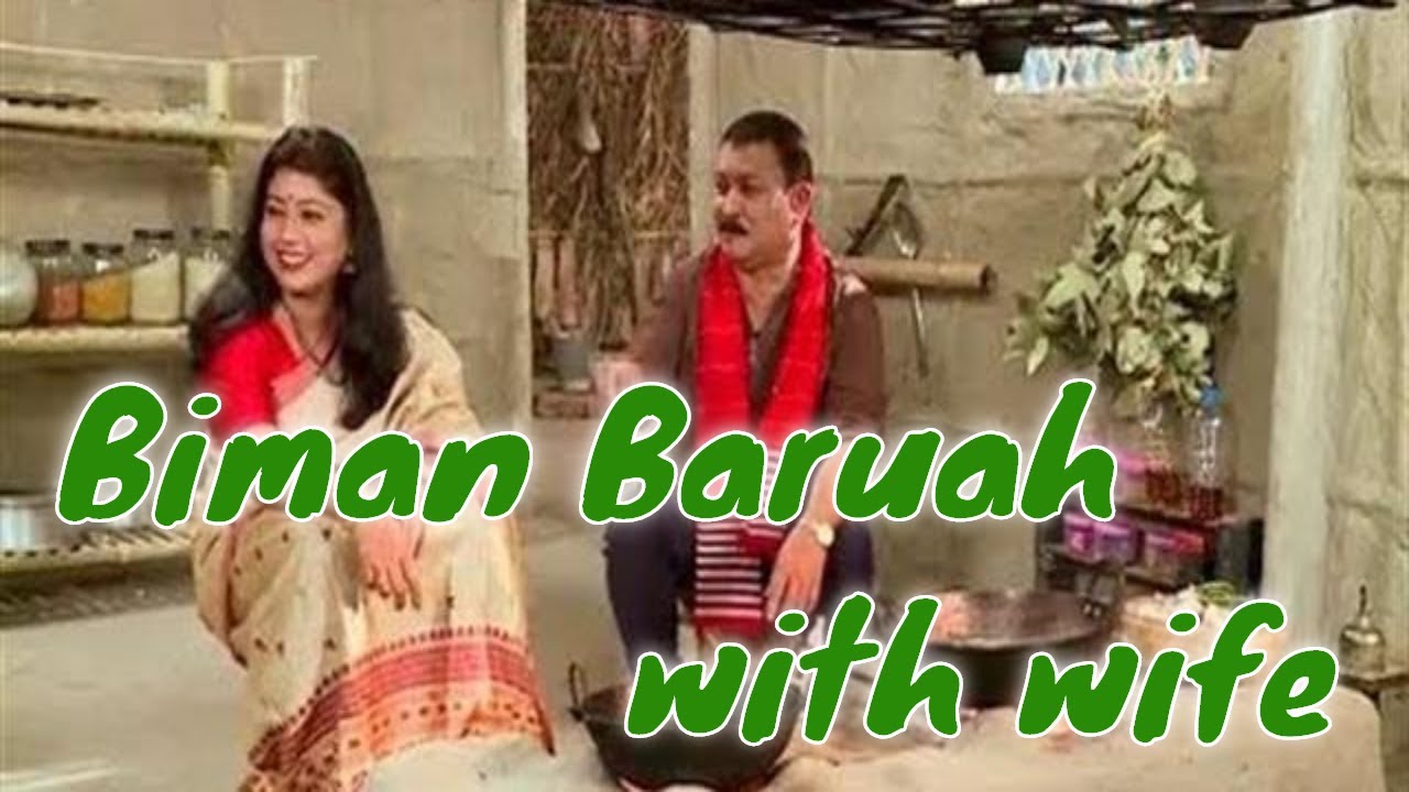 Biman Baruah with wife  Pabho Jura   A Popular Show at Jonack  Cooking Local Assamese Dish