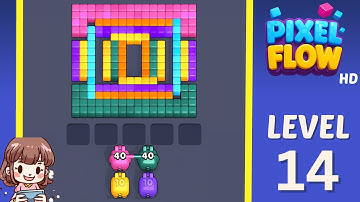 Pixel Flow Level 14 Solution Walkthrough