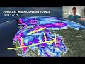Ref:J8lCWv9UtC8 Mountain weather update 2/12, meteorologist chris tomer