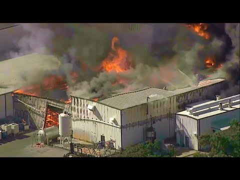 Massive Fire Engulfs Chemtool Plant in Illinois: WGN TV