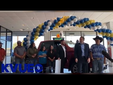 RAW: Elgin teen tossed in tornado receives new truck from Chevrolet dealership | KVUE