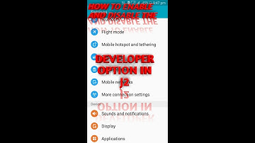HOW TO ENABLE AND DISABLE THE DEVELOPER OPTION IN SAMSUNG GALAXY J2