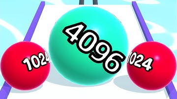 Ball Run 2048 - All Levels Gameplay Android, iOS ( Levels 1380 )