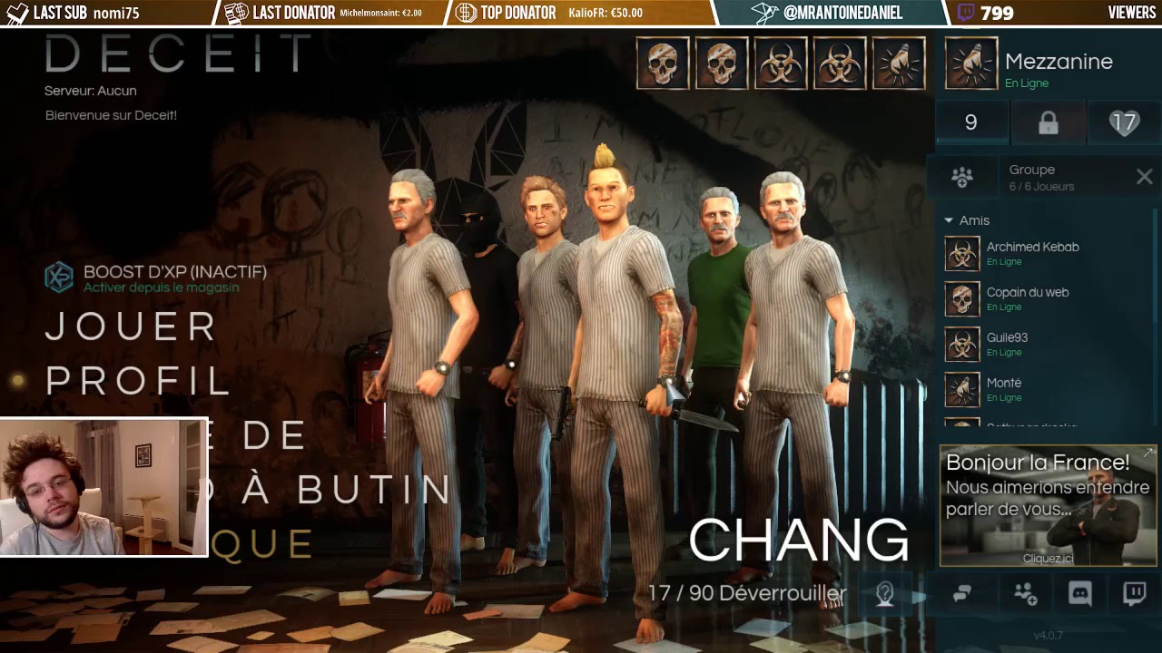 ANTOINE DANIEL JOUE A DECEIT AVEC UNE BANDE DE GENS