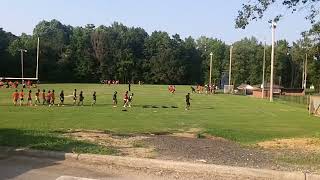 We look back one more time, as we leave the Southeast Guilford HS football practice field, on 7/24.