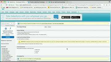 Enabling Lightning Knowledge - Salesforce