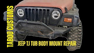 Jeep TJ Repairing Tub Side Body Mounts