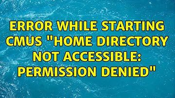Ubuntu: Error while starting cmus "Home directory not accessible: Permission denied"