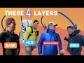 Cold weather layering system for hiking