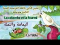 تعبير كتابي حول اليمامة والنملة La Colombe Et La Fourmi للسنة الثانية متوسط 2am 