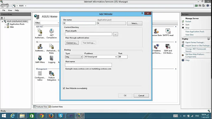 Add ASP.NET 4.0  project to IIS  in Windows 8 1