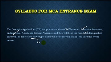 MCA ENTRANCE / how to crack/books /information/study material/syllabus /tricks/analysis /solution