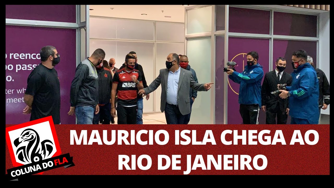 Maurício Isla, reforço do Flamengo, chega ao Rio de Janeiro