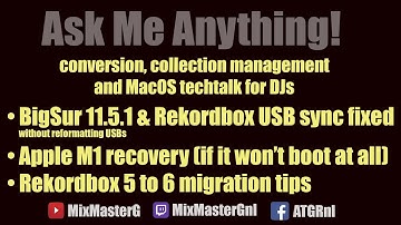 Ask me Anything conversion, collection management and MacOS tech-talk for DJs