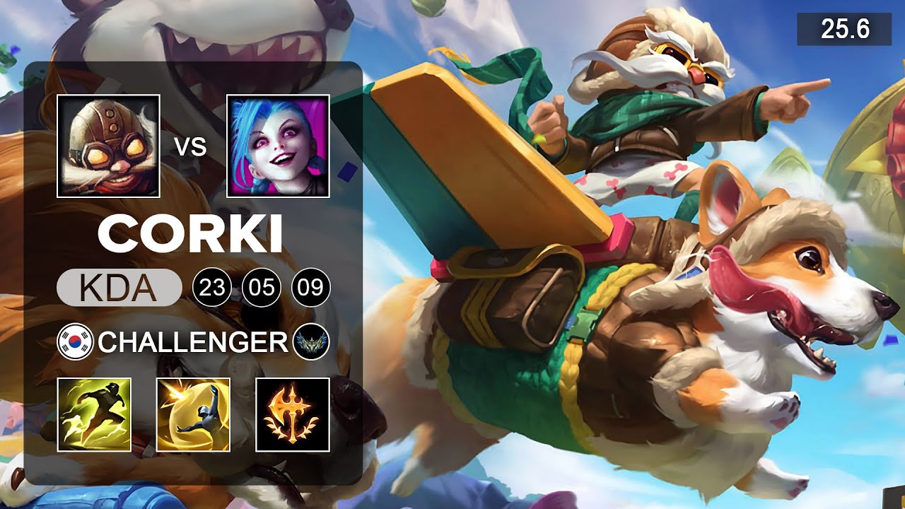 Corki vs Jinx ADC - KR Challenger - Patch 25.6 Season 15 - YouTube