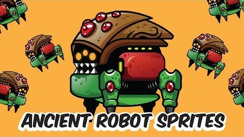 ANCIENT ROBOT - 2D GAME ASSET SPRITES - ANIMATION PREVIEW