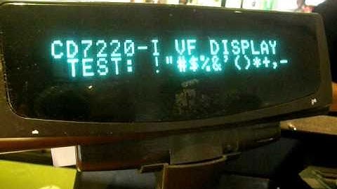 CD7220-I VF DISPLAY TTERN TEST:  !"#$%