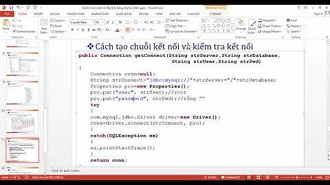 Bài giảng 51 Cách kết nối MySQL bằng MySql JDBC