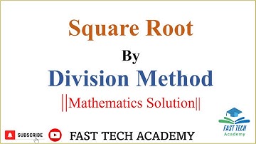 Square Root of an Algebraic Expression By Division Method|| Math