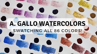 Swatching All 86 A. Gallo Watercolors | Let's Check Them Out!