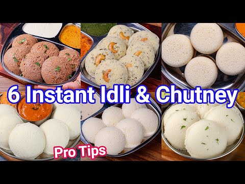 6 Instant Idli  Chutney Recipes in Less than 15 Mins  Instant  Healthy Morning Breakfast