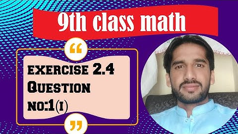 Class 9th Math Unit-2 Exercise 2.4 Question1(i)-Use laws of Exponents to Simplify -E.X 2.4 Q1