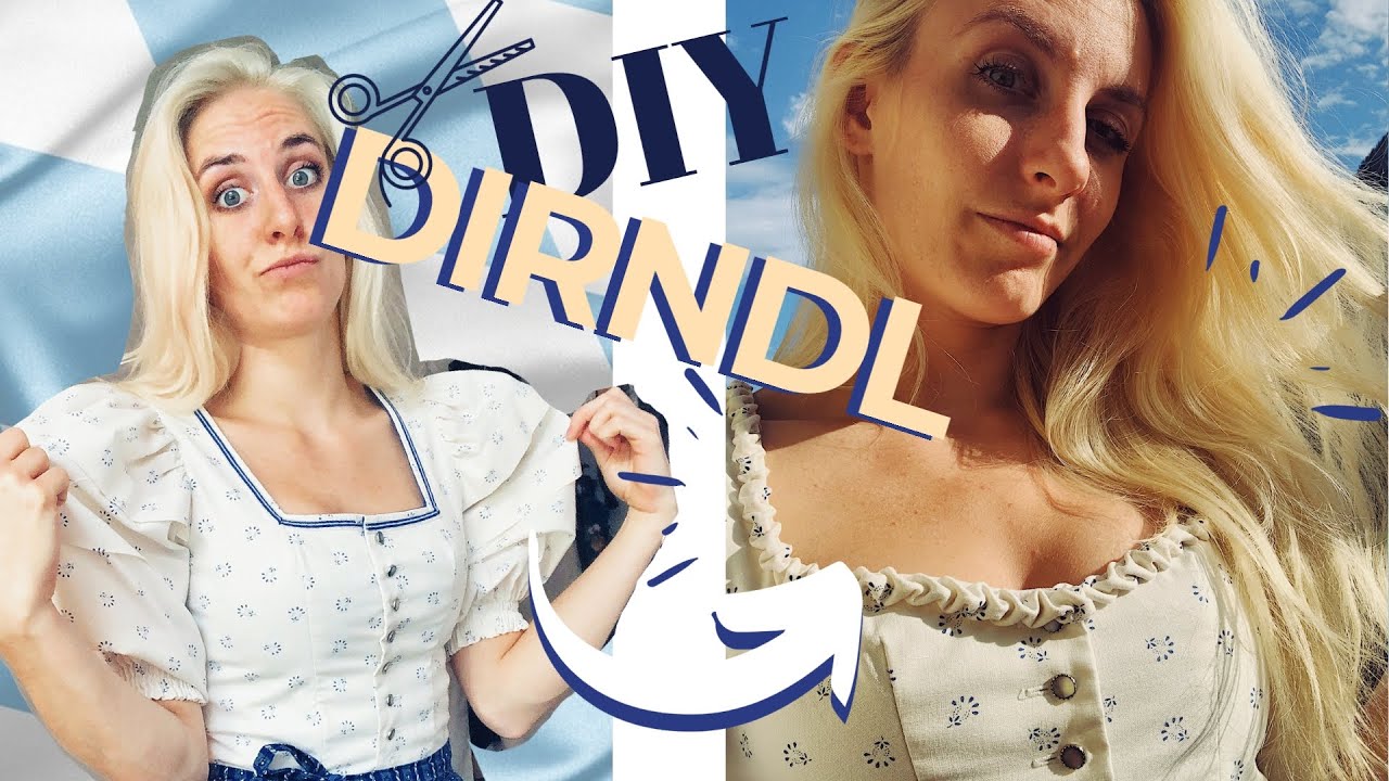 THRIFT FLIP #8 / Dirndl einfach selber nähen! DIRNDL UPCYCLING aus 80er Jahre Flohmarkt-Dirndl