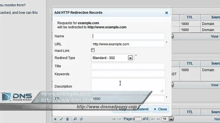 Working With HTTP Redirection Records: DNS Made Easy Tutorials