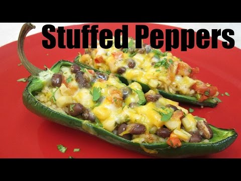 Stuffed Peppers - South Western Poblanos with Chipotle Chicken and Cheese - PoorMansGourmet