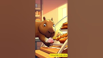 Capybara Steals Cake - Capybara Ăn Trộm Bánh  #congiday #capybara  #shorts