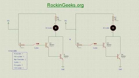 Running a dc motor using transistors
