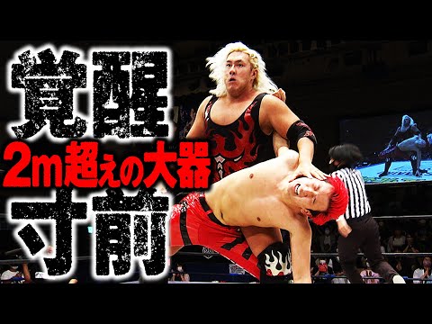 A wrestler over 2 meters tall goes on a rampage on the verge