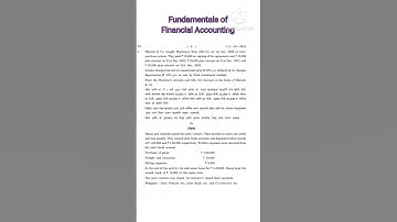 B.Com 1st Semester Fundamental of financial Accounting Question paper 2025