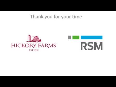 RSM & Hickory Farms Demo recording