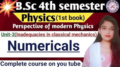 B.Sc 4th sem || Numericals(unit-3) || By Jyoti Chaudhary ✍️✍️