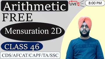 AFCAT 2 2022 - Maths || Mensuration 2D || Class 46 ||by Balwinder Singh #AFCATMATHS #afcat