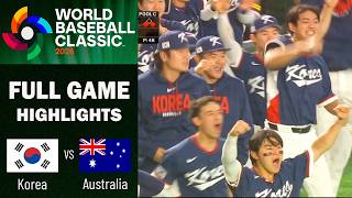 Korea vs Australia [ FULL GAME ] Highlights, March 09 2026  | 2026 World Baseball Classic