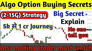 Nifty Algo trading strategy | Nifty Algo trading कैसे करें। Nifty Algo Setup| Option Buying Secrets