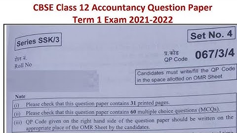 SSK/3 Class 12 Accountancy QP Code 067/3/4 set 4 Date 13 December 2021