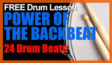 ★ Power Of The Backbeat ★ FREE Beginner Video Drum Lesson | How To Play DRUM BEATS