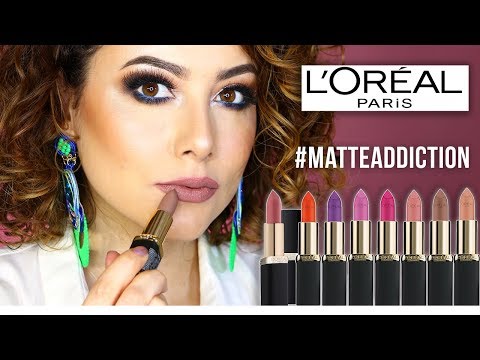 Video: L’Oreal Paris 131 Mistinguette Color Riche Mate Lápiz Labial Revisión