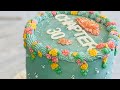 Teal & Floral Vibes: Birthday Cake Finish 🌸🎂